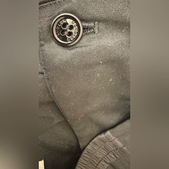 MONCLER Black Straight Leg Canvas Trousers - Picture 9 of 9
